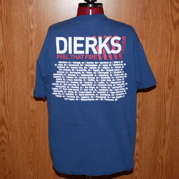 Dierks Bentley Feel That Fire Concert T Shirt - Picture 4 of 8